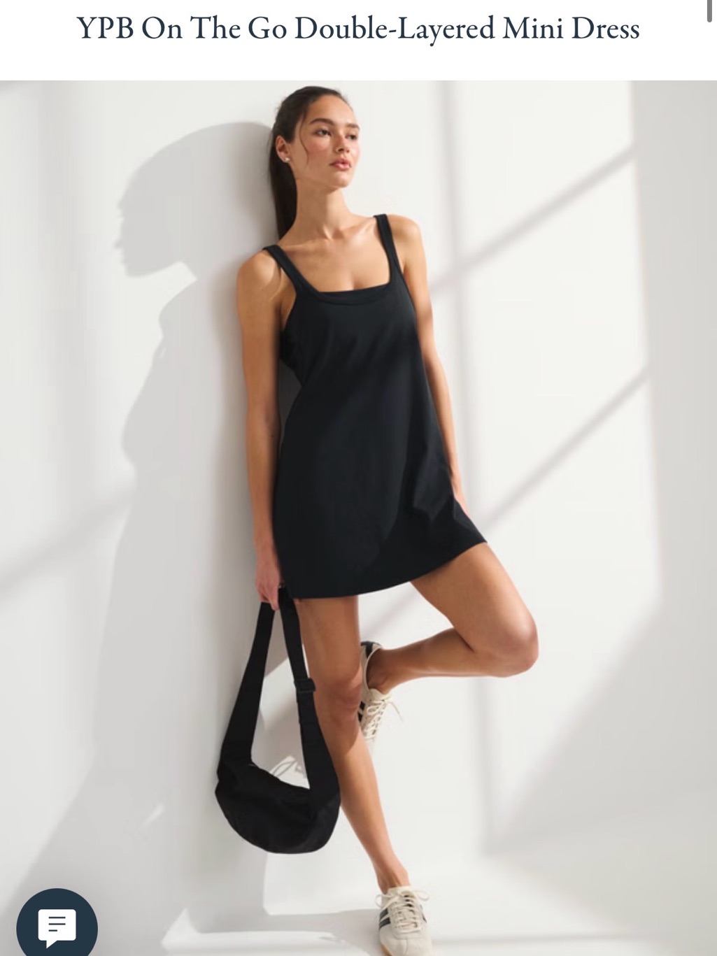 Abercrombie & Fitch Black Double-Layer Mini Tank Dress